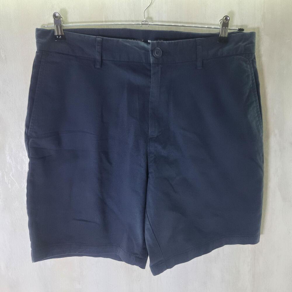 Old Navy Shorts Mens 33 Navy Slim Built-In Flex Twill Chino Stretch 8 Inseam